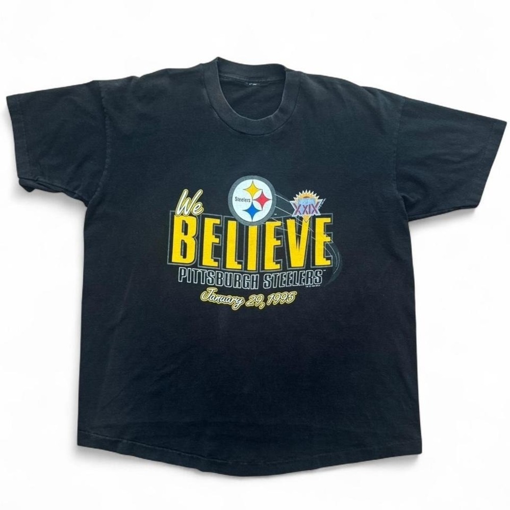 Vintage 90s Pittsburgh Steelers Football NFL T-shirt XXL Sports 24x29